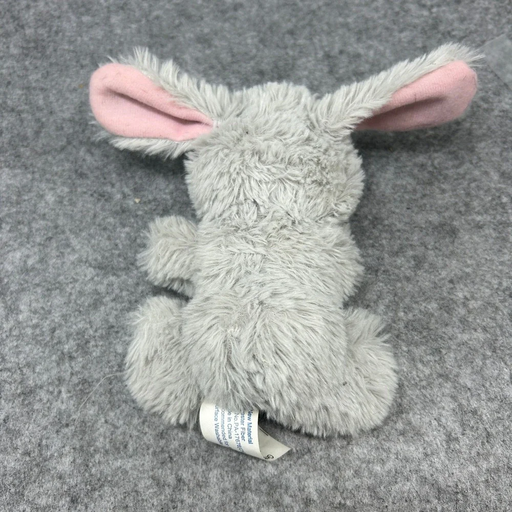 Unbranded Unisex Grey Bunny Plush 6.5in Grey Soft Faux Fur Stuffed Animal Toy